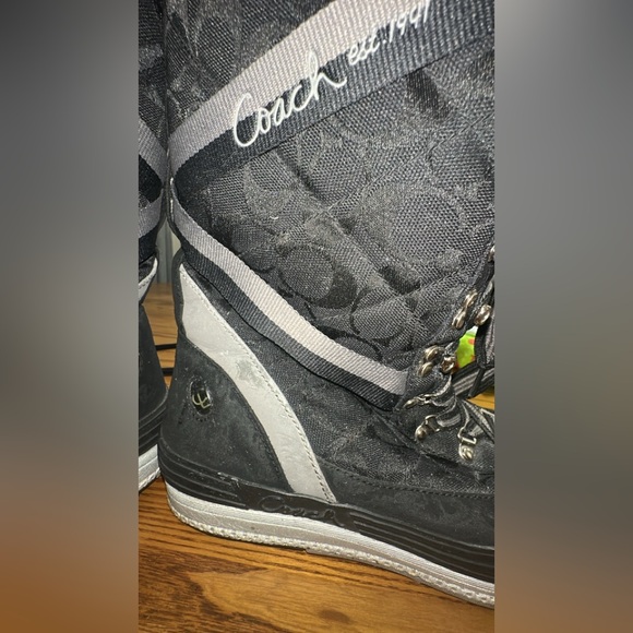 Coach Marian Women's Black and Gray Winter Boots 9.5 - Picture 7 of 9